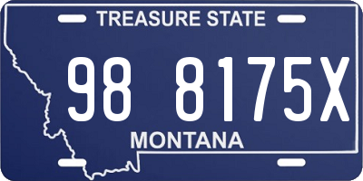 MT license plate 988175X