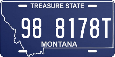 MT license plate 988178T