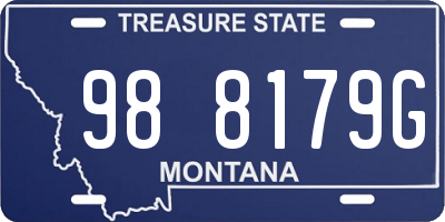 MT license plate 988179G