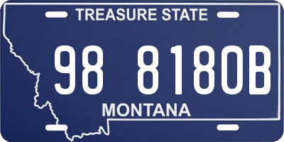 MT license plate 988180B