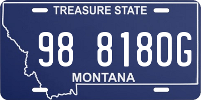 MT license plate 988180G