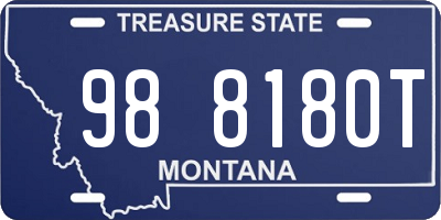 MT license plate 988180T