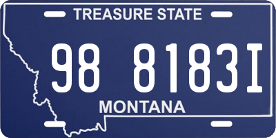 MT license plate 988183I