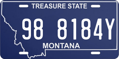 MT license plate 988184Y