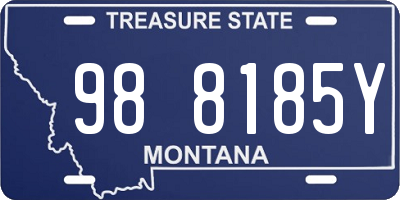 MT license plate 988185Y