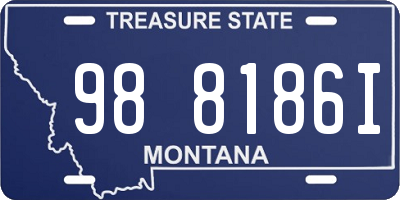 MT license plate 988186I