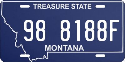 MT license plate 988188F