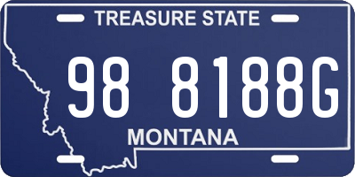 MT license plate 988188G