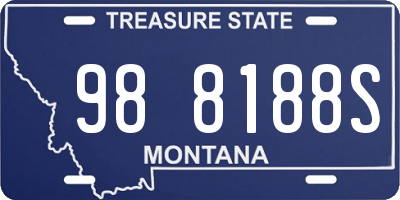 MT license plate 988188S