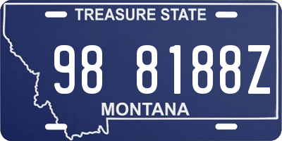 MT license plate 988188Z