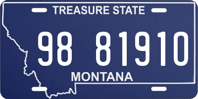 MT license plate 988191O