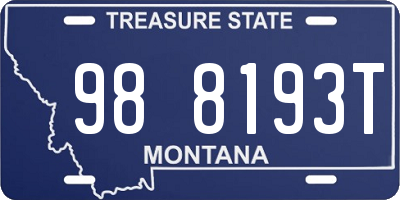 MT license plate 988193T