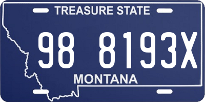 MT license plate 988193X