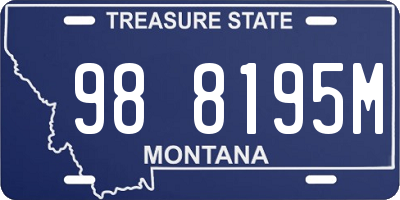 MT license plate 988195M