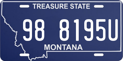 MT license plate 988195U