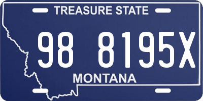 MT license plate 988195X