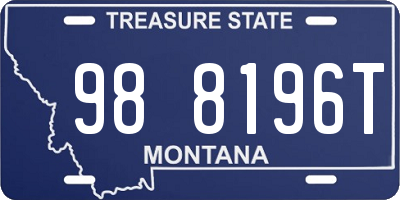 MT license plate 988196T