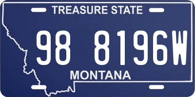 MT license plate 988196W