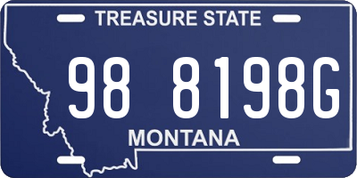 MT license plate 988198G