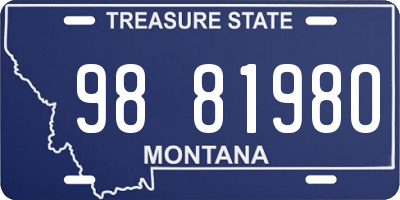 MT license plate 988198O