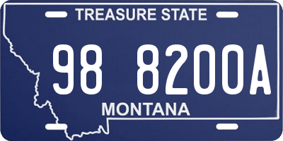 MT license plate 988200A