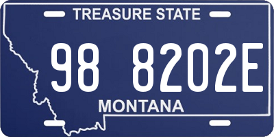 MT license plate 988202E