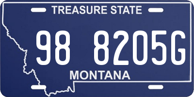 MT license plate 988205G