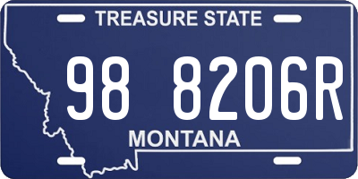 MT license plate 988206R