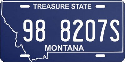 MT license plate 988207S