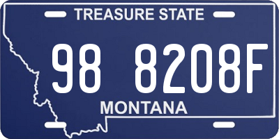 MT license plate 988208F