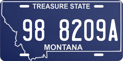 MT license plate 988209A