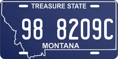 MT license plate 988209C