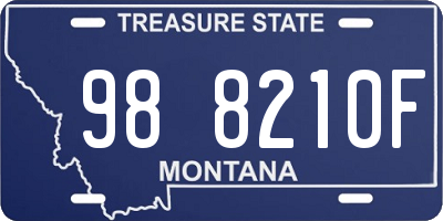 MT license plate 988210F