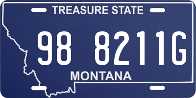 MT license plate 988211G