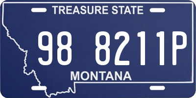 MT license plate 988211P