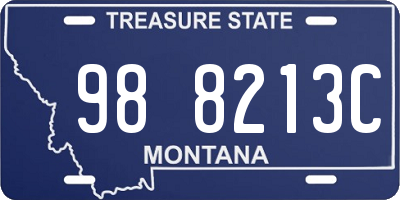 MT license plate 988213C