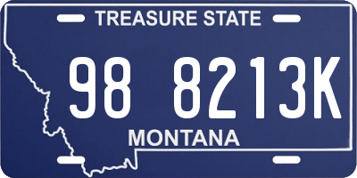 MT license plate 988213K