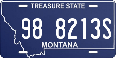 MT license plate 988213S