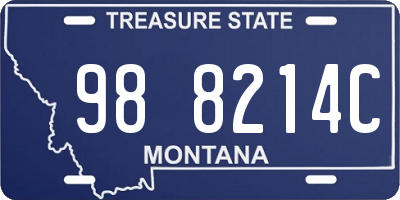 MT license plate 988214C