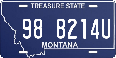 MT license plate 988214U