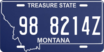 MT license plate 988214Z