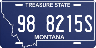 MT license plate 988215S