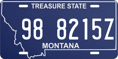 MT license plate 988215Z