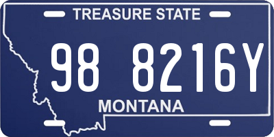 MT license plate 988216Y