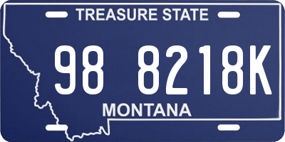 MT license plate 988218K