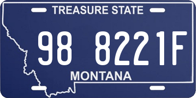 MT license plate 988221F