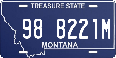 MT license plate 988221M