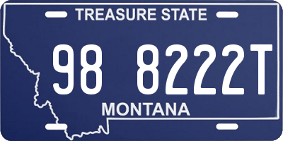 MT license plate 988222T