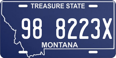 MT license plate 988223X