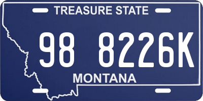 MT license plate 988226K